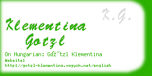 klementina gotzl business card